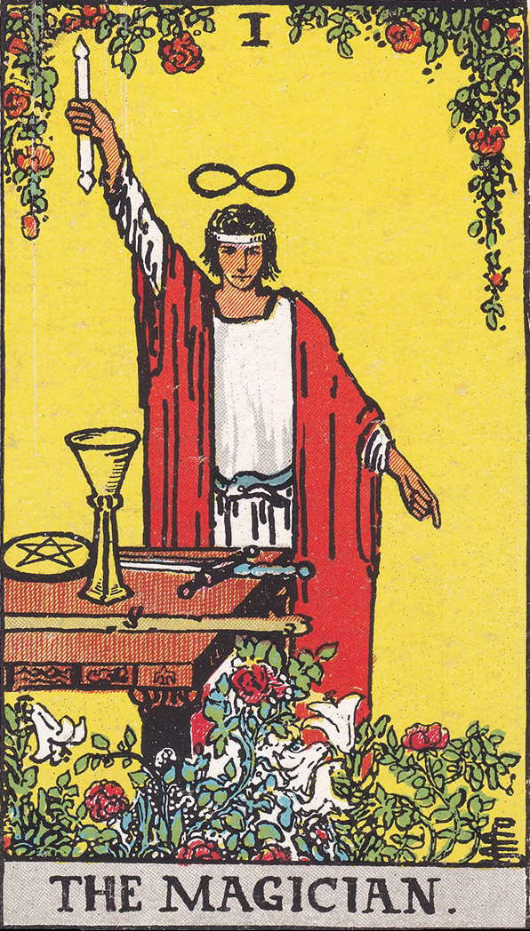 Illustration from The Magician tarot card